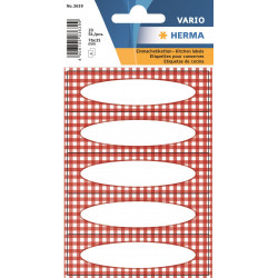 MAKRO - Etikety Vario červené štvorčeky