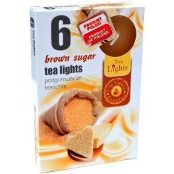MAKRO - Sviečky čajové 6ks hnedý cukor