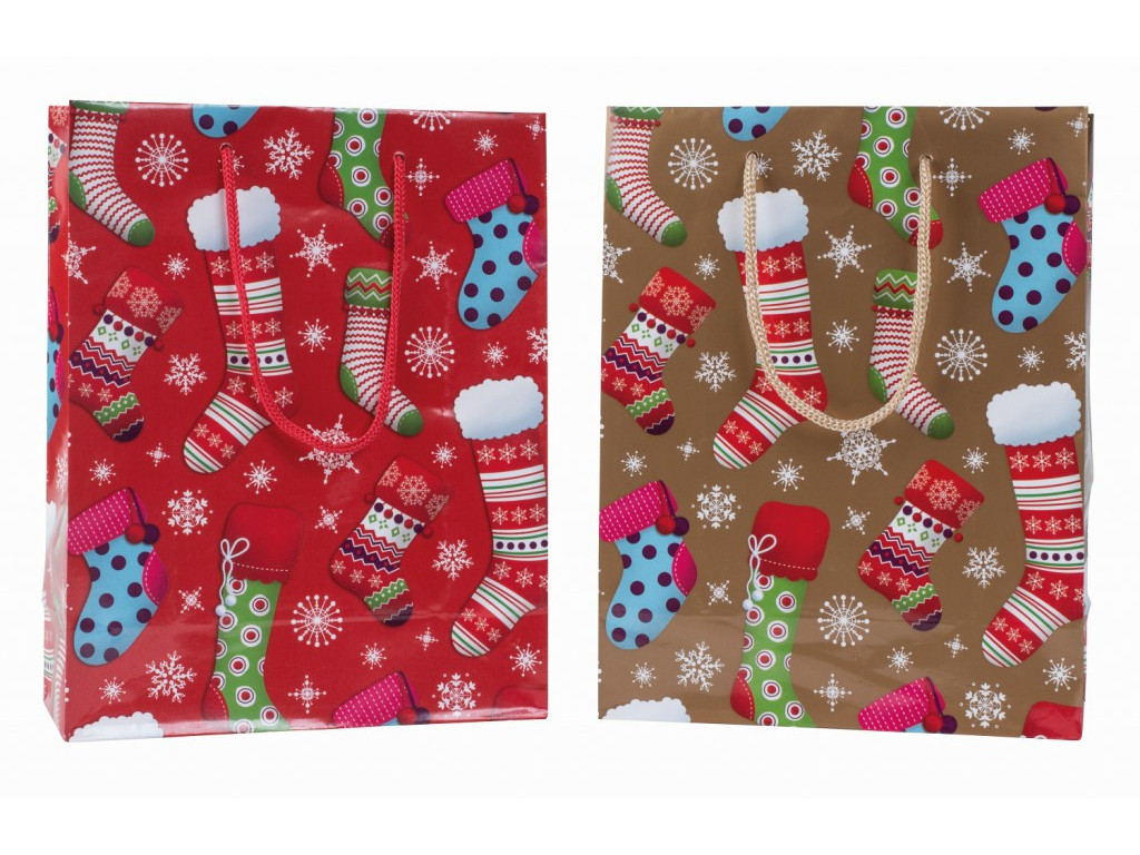 MAKRO - Taška vianočná 18,4x10,2x22,8cm rôzne farby