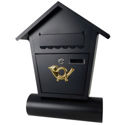 MAKRO - Poštová schránka s tubusom - čierna