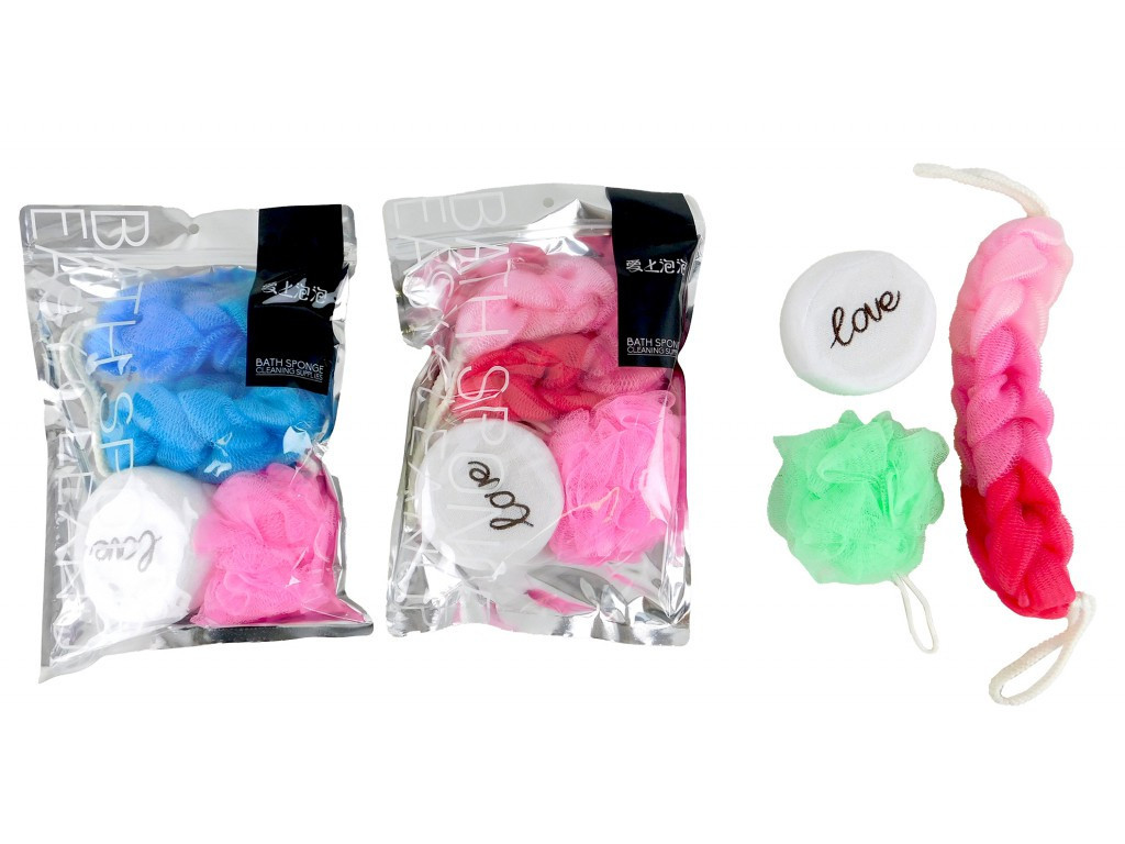 E-shop MAKRO - Žinka na sprchovanie 3ks rôzne farby